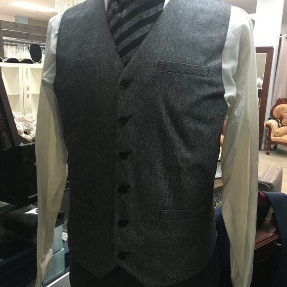 NWT Horst Tweed Vest Adjustable Waistcoat Grey - Picture 4 of 15